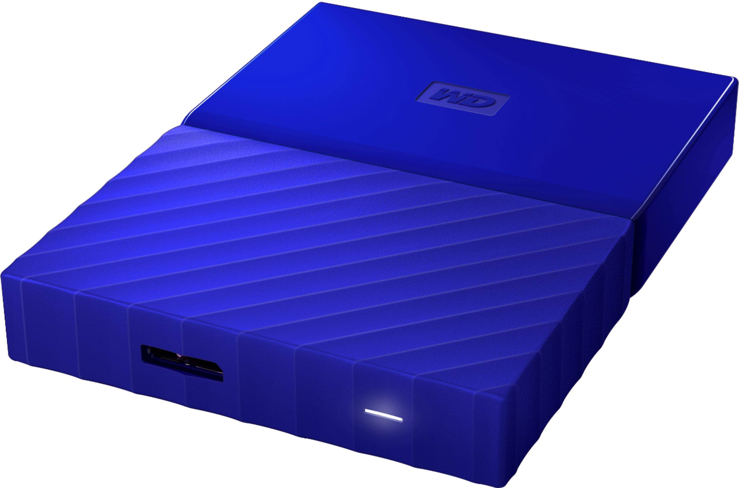Alt View 14. WD - My Passport 2TB External USB 3.0 Portable Hard Drive with Hardware Encryption - Blue.