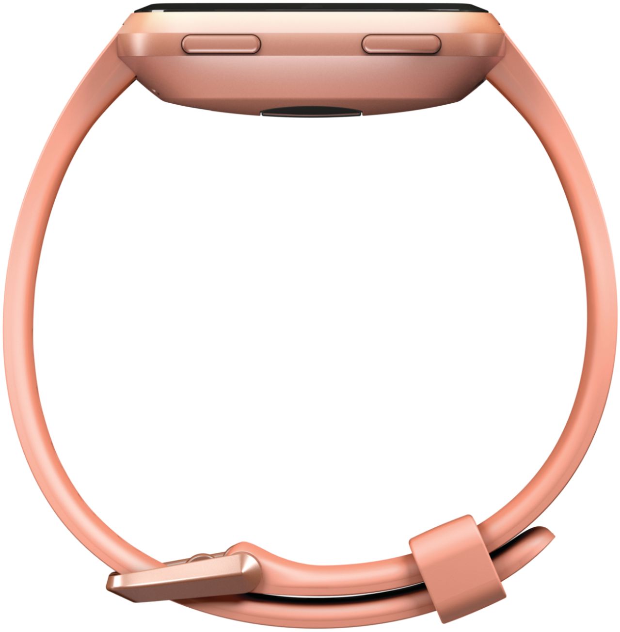 for sale online Peach/Rose-Gold Aluminium Fitbit Versa Fitness Smartwatch FB504RGPK 
