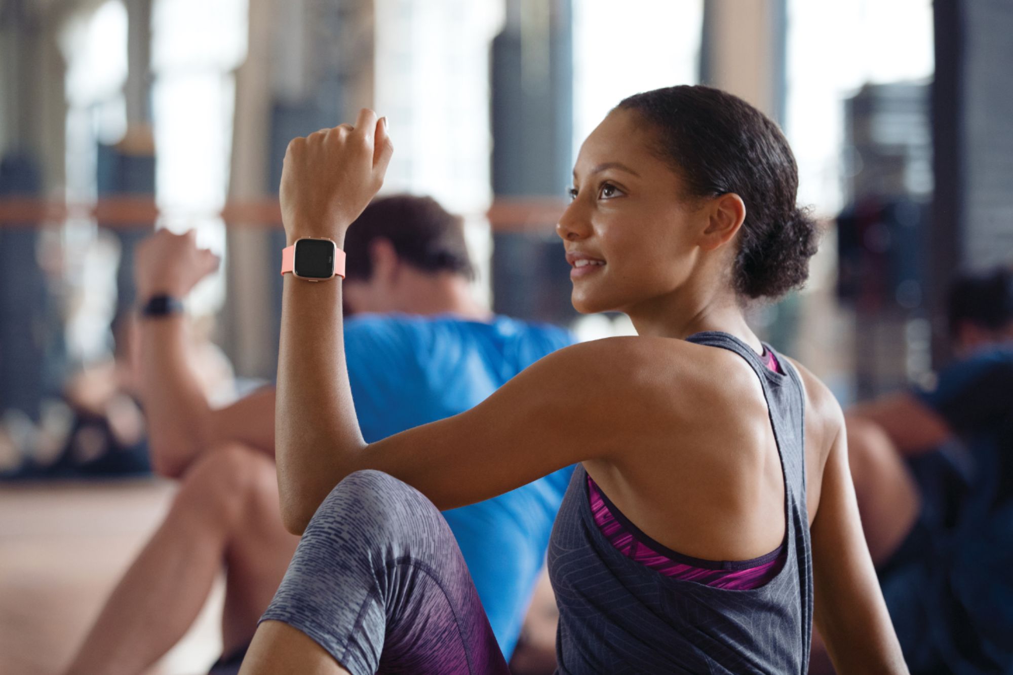 Fitbit Versa Fitness Smartwatch for sale online FB504RGPK Peach/Rose-Gold Aluminium 