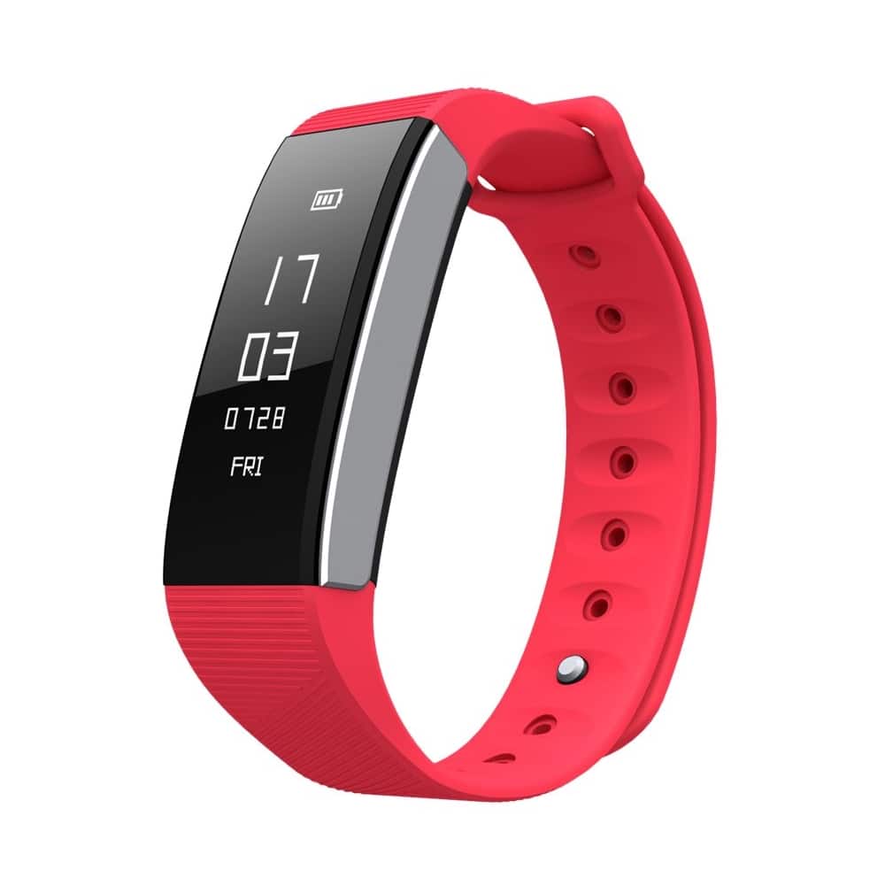 Front. Le Pan - C9 Activity Tracker + Heart Rate - Red.