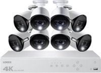 Front. Lorex - 8-Channel, 8-Camera Indoor/Outdoor Wired 4K 2TB DVR Surveillance System.