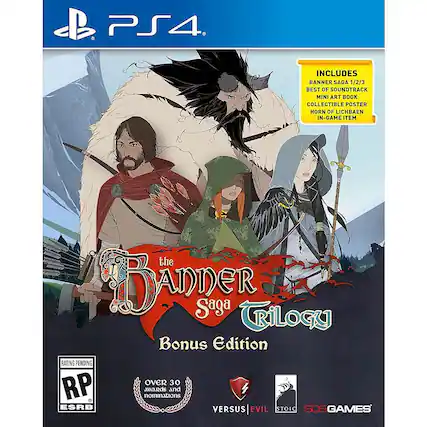 Front. Versus Evil - The Banner Saga Trilogy. - T (Teen 13+)