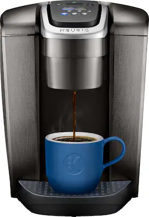 Front. Keurig - K-Elite Single-Serve K-Cup Pod Coffee Maker - Brushed Slate.