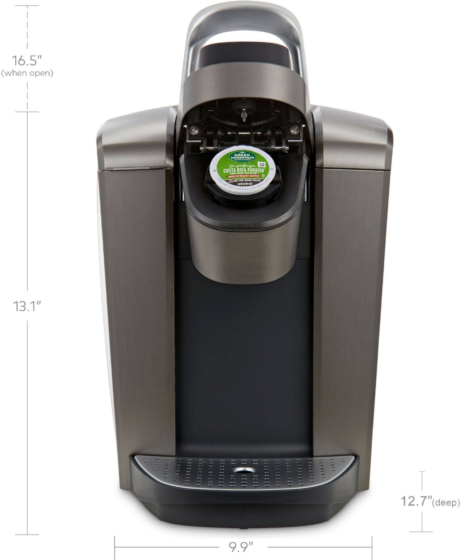Alt View 12. Keurig - K-Elite Single-Serve K-Cup Pod Coffee Maker - Brushed Slate.