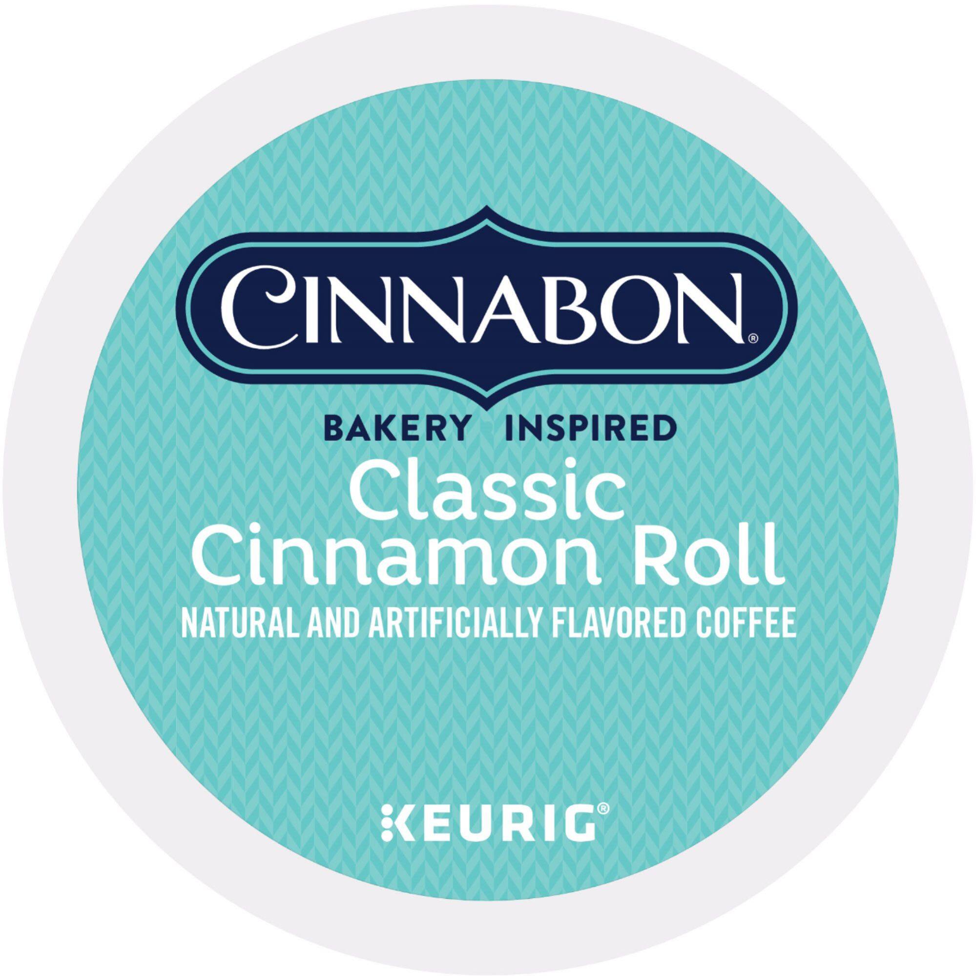 Angle. Cinnabon - Classic Cinnamon Roll K-Cup Pods (48-Pack).