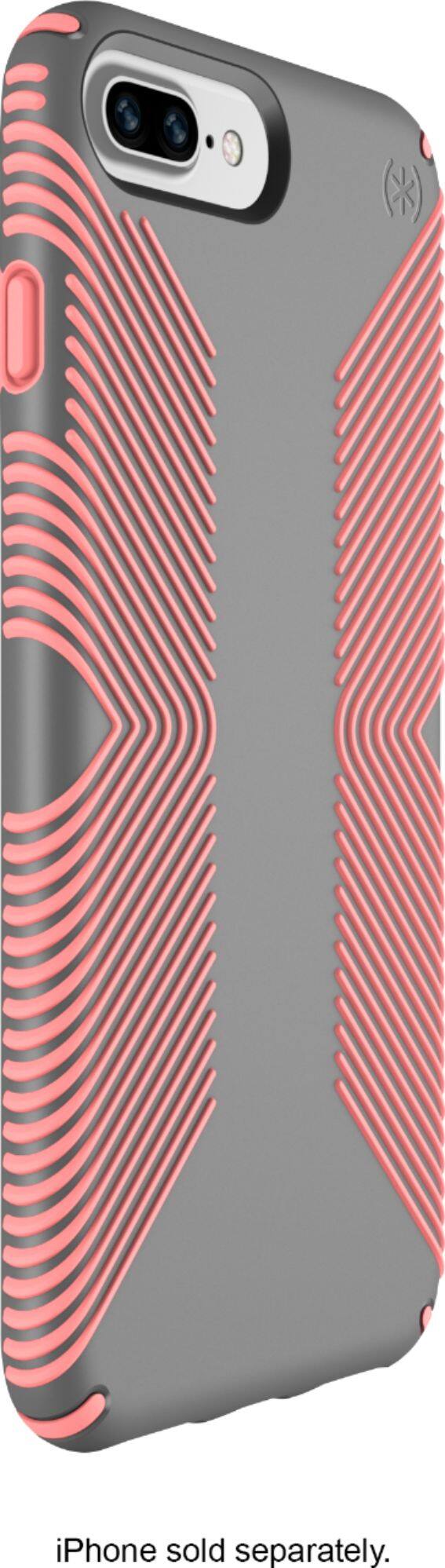 presidio grip case for apple iphone 8 plus - gunmetal gray/tart pink