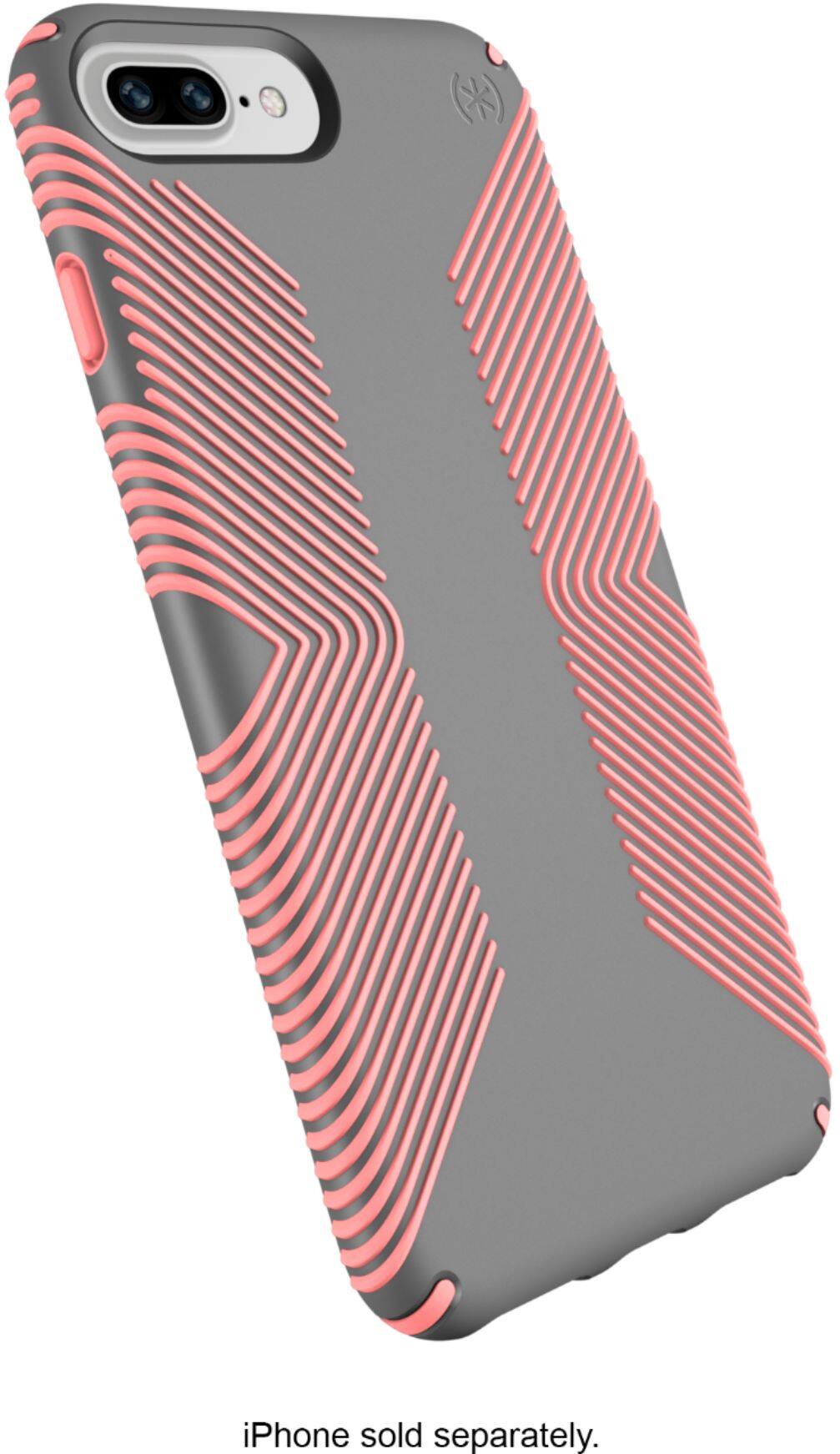 presidio grip case for apple iphone 8 plus - gunmetal gray/tart pink