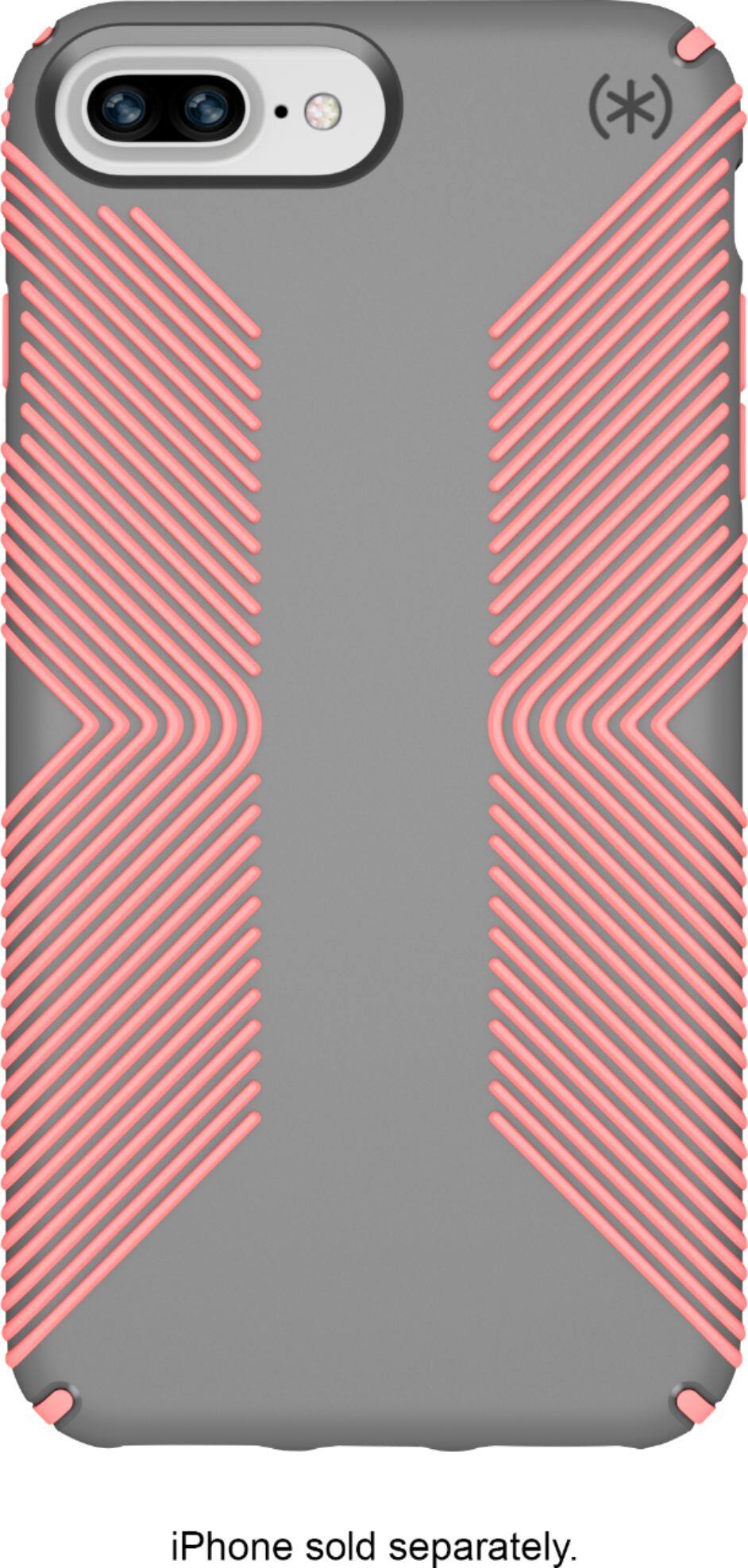 presidio grip case for apple iphone 8 plus - gunmetal gray/tart pink