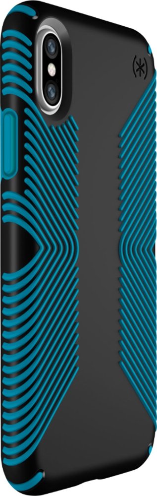 presidio grip case for apple iphone x and xs - black/neptune blue