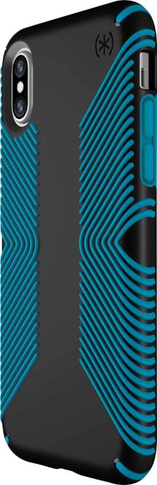 presidio grip case for apple iphone x and xs - black/neptune blue