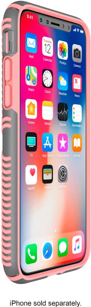 presidio grip case for apple iphone x and xs - gunmetal gray/tart pink presidio grip case for apple iphone x and xs - gunmetal gray/tart pink