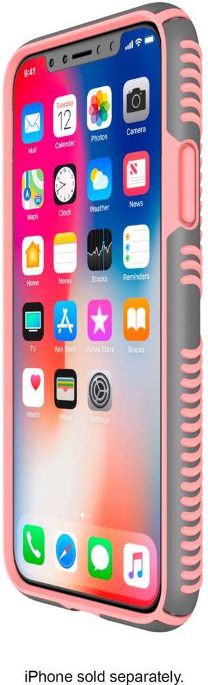 presidio grip case for apple iphone x and xs - gunmetal gray/tart pink presidio grip case for apple iphone x and xs - gunmetal gray/tart pink