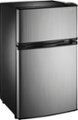Angle Zoom. Insignia™ - 3.0 Cu. Ft. Mini Fridge with Top Freezer - Stainless steel.