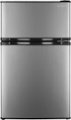Front Zoom. Insignia™ - 3.0 Cu. Ft. Mini Fridge with Top Freezer - Stainless steel.
