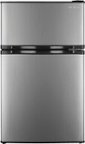Insignia™ - 3.0 Cu. Ft. Mini Fridge with Top Freezer and ENERGY STAR Certification - Stainless Steel
