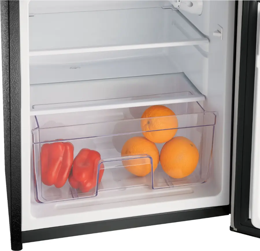 Alt View 14. Insignia™ - 3.0 Cu. Ft. Mini Fridge with Top Freezer and ENERGY STAR Certification - Stainless steel.