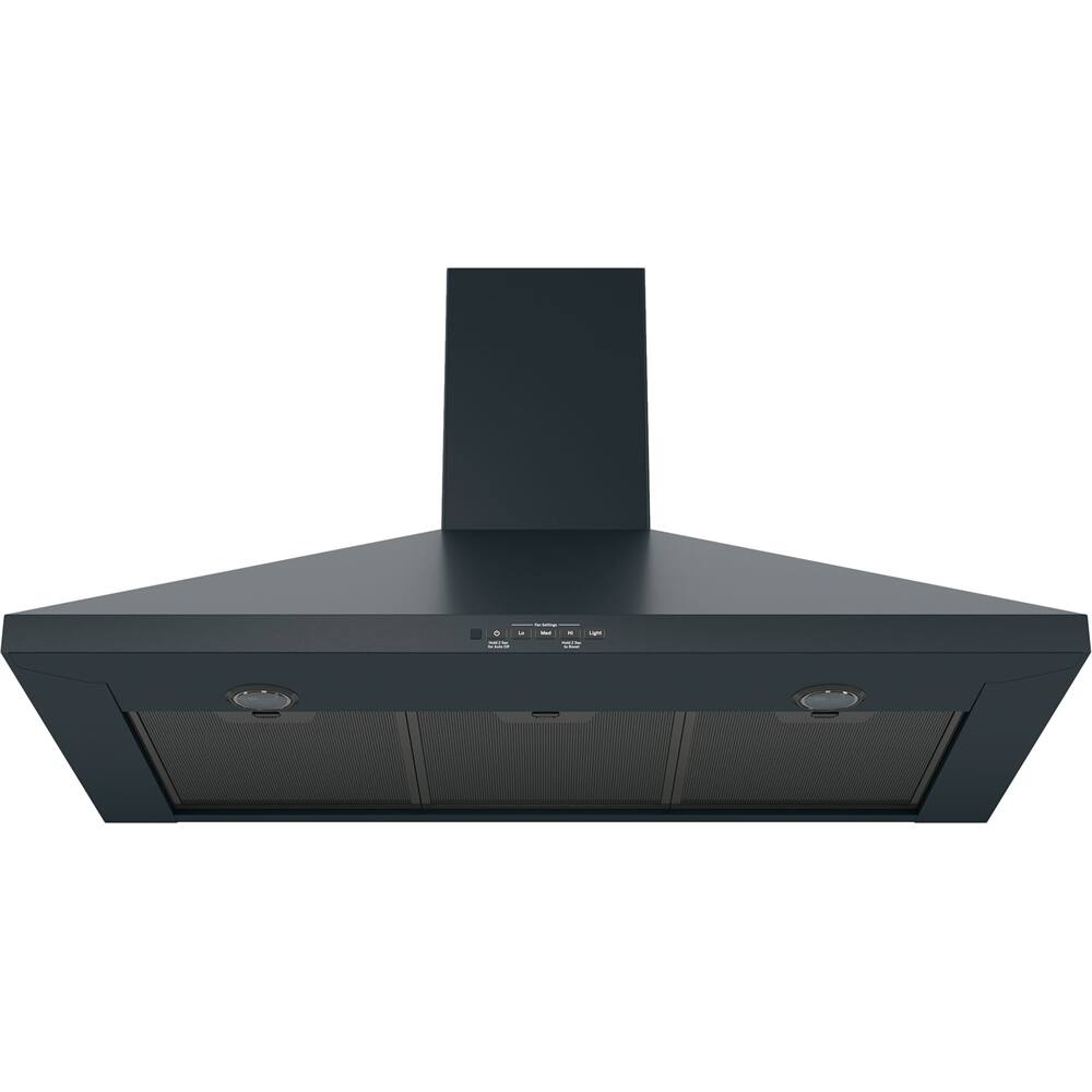 Alt View 11. GE - 36" Convertible Range Hood - Black Slate.