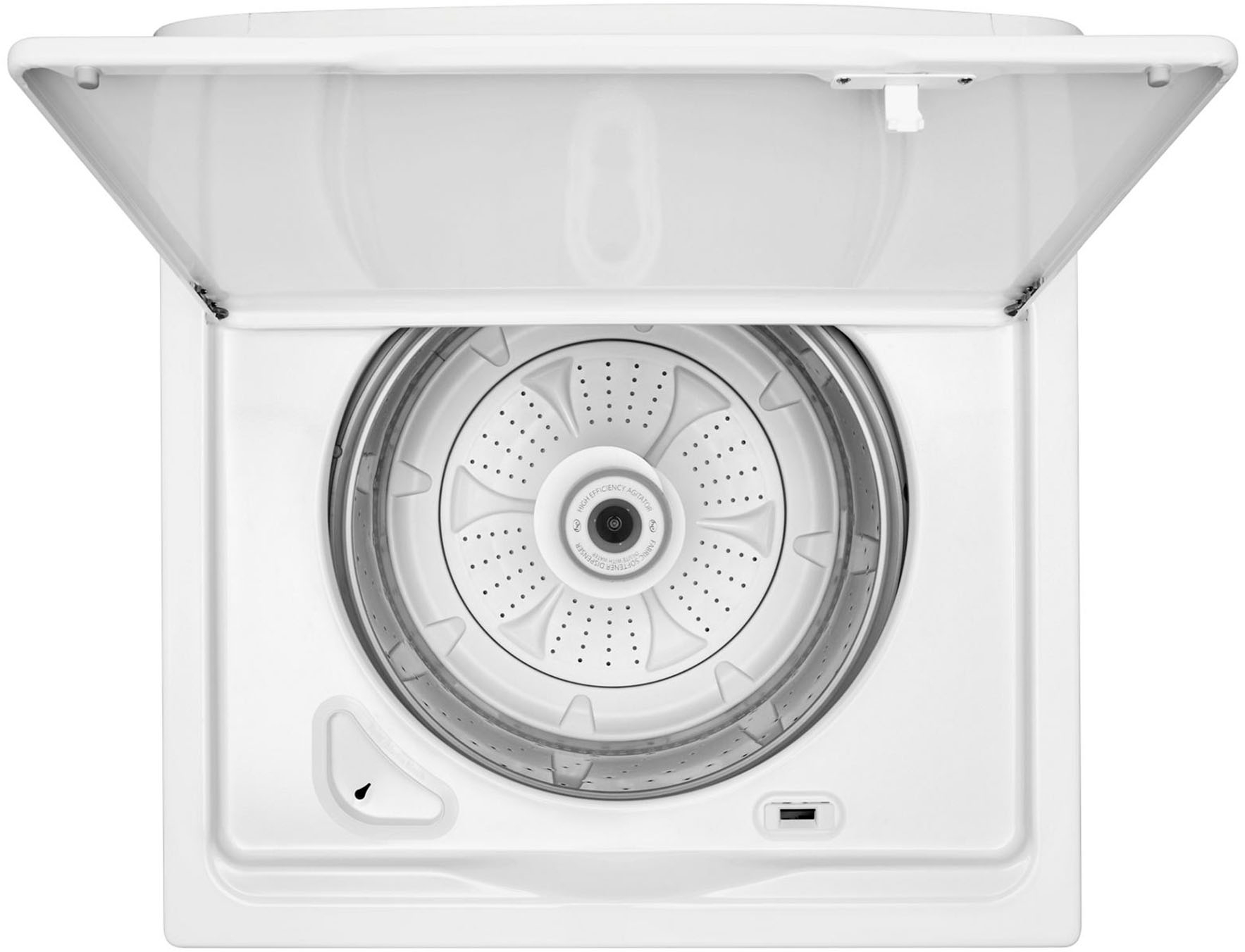 Angle View: Whirlpool - 3.8 Cu. Ft. High Efficiency Top Load Washer with 360 Wash Agitator - White