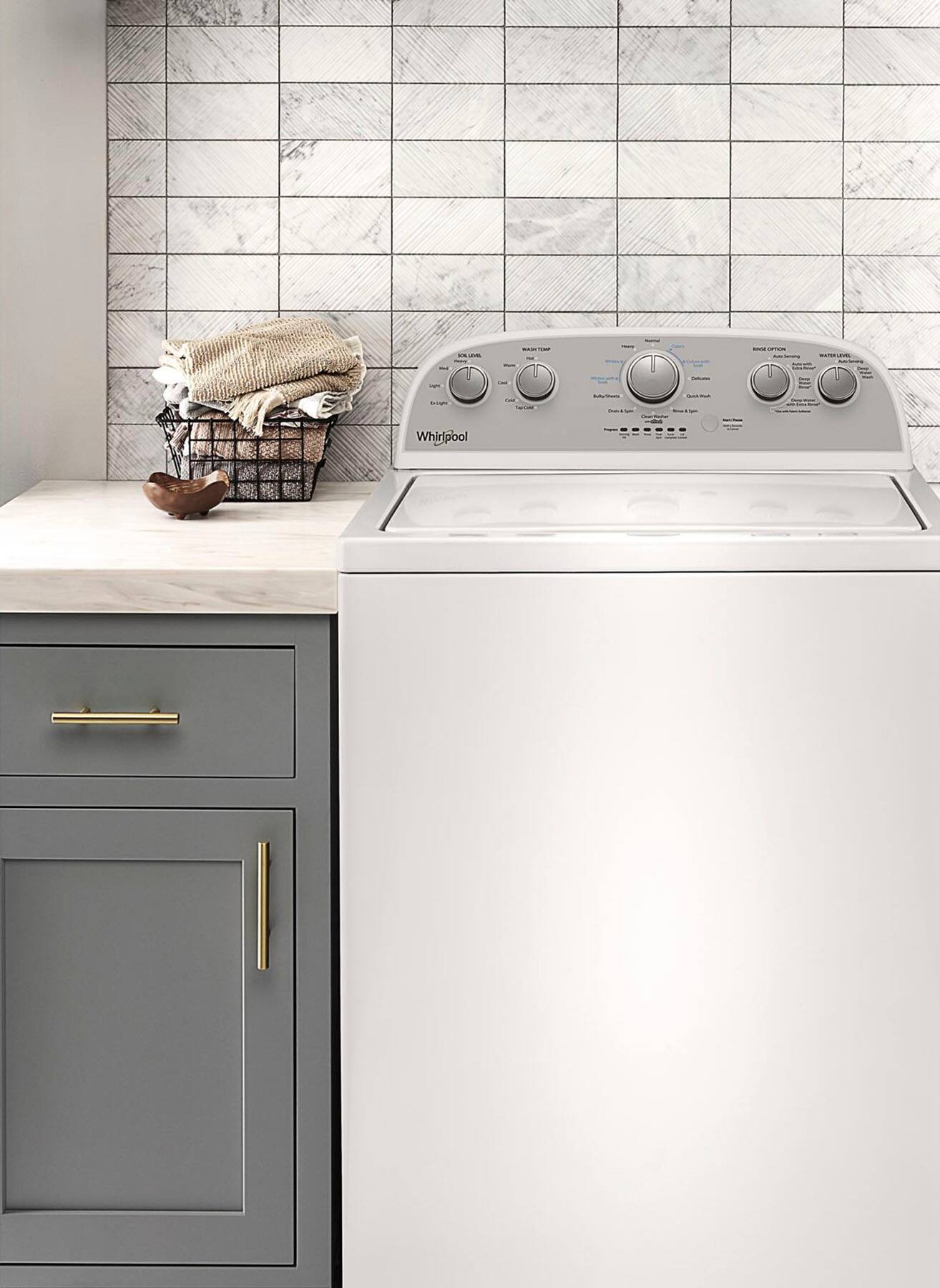 Alt View 15. Whirlpool - 3.8 Cu. Ft. High Efficiency Top Load Washer with 360 Wash Agitator - White.