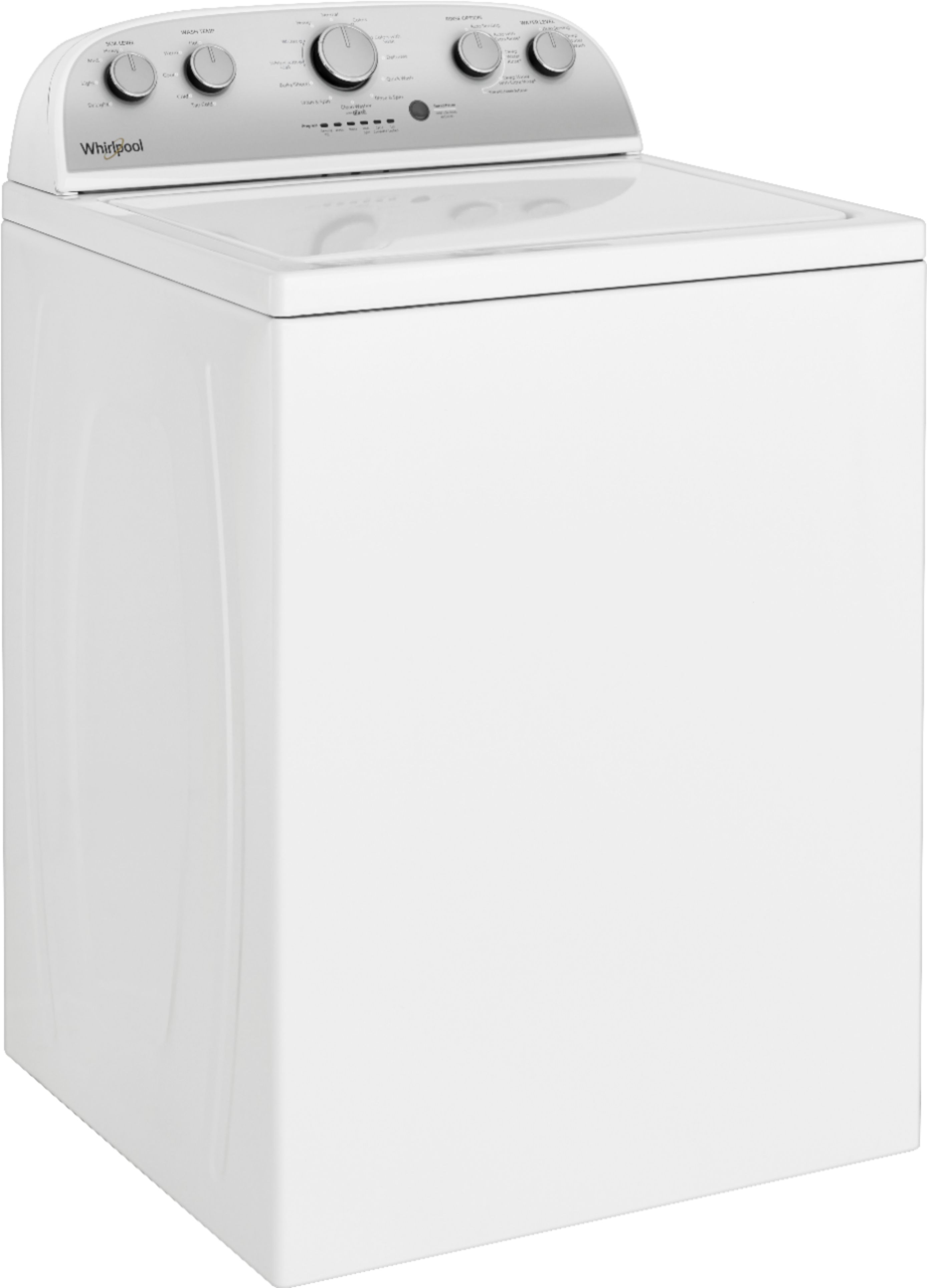 Angle View: Whirlpool - 3.9 Cu. Ft. Top Load Washer with Water Level Selection - White