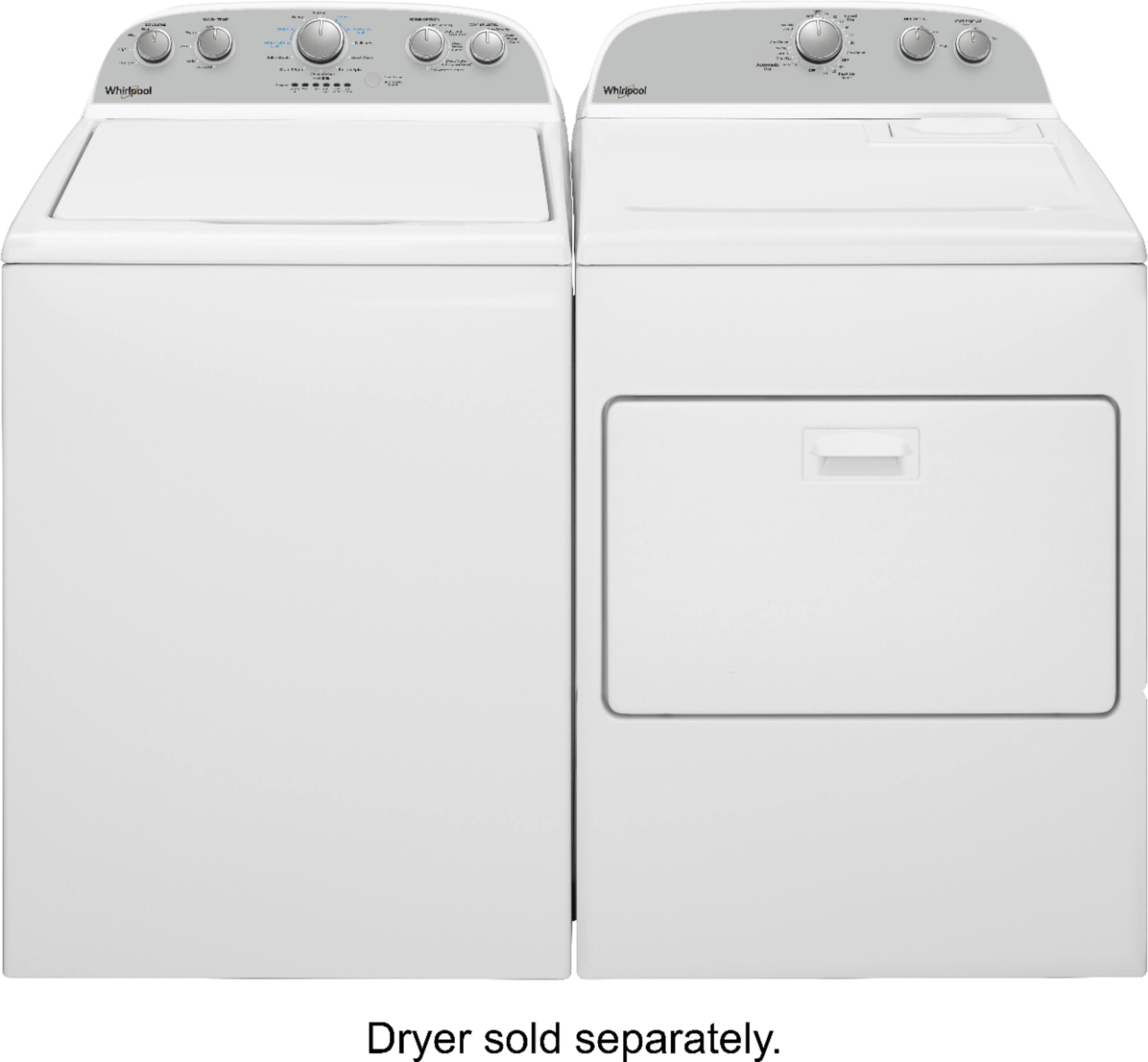 Alt View 2. Whirlpool - 3.9 Cu. Ft. Top Load Washer with Water Level Selection - White.