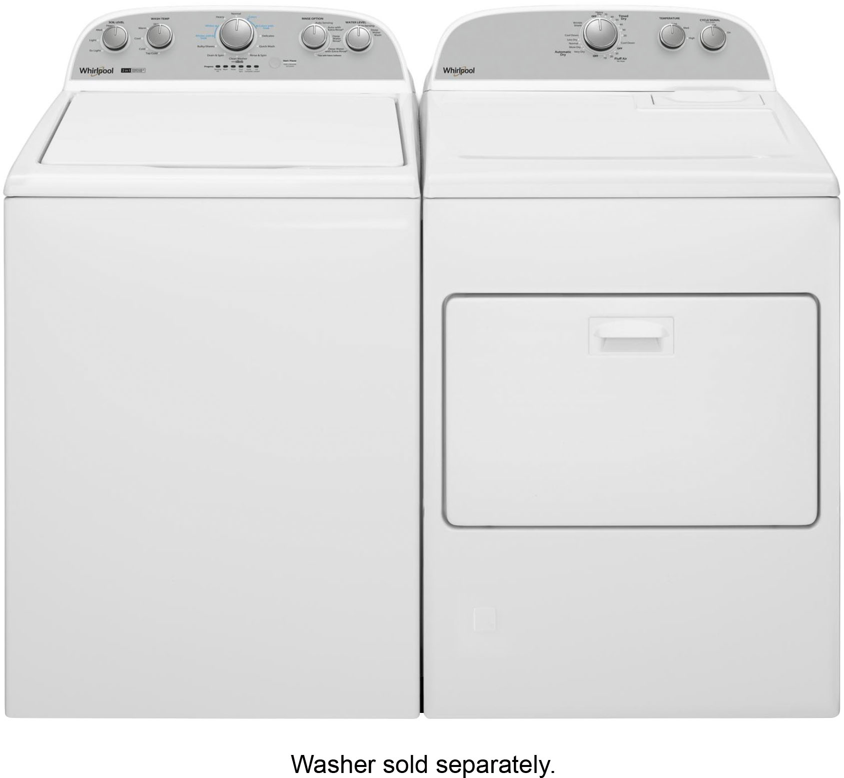 Whirlpool® WED4950HW - 7.0 Cu Ft - Top Load Electric Dryer - White - With  AutoDry™ Drying System