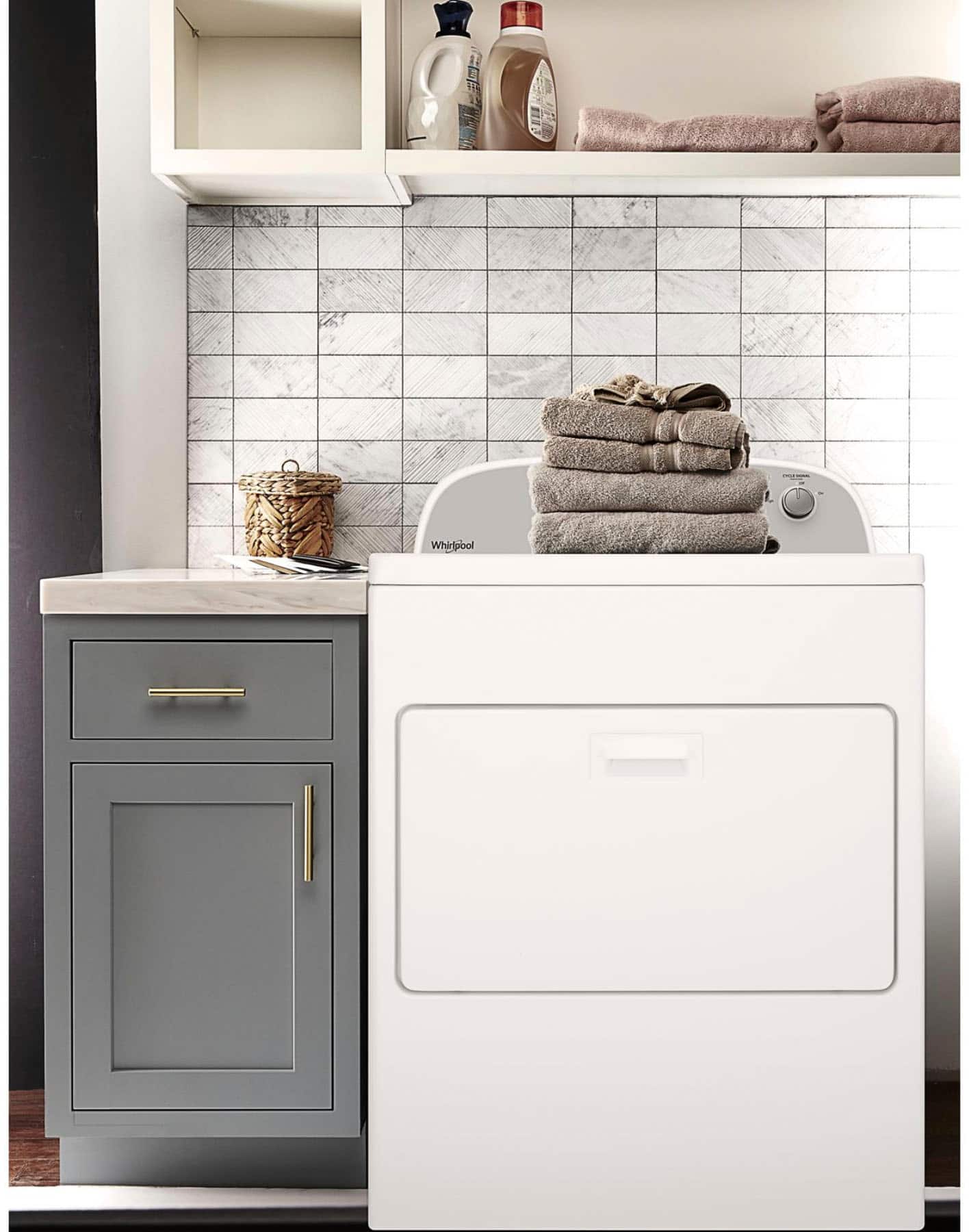 Alt View 19. Whirlpool - 7 Cu. Ft. Electric Dryer with AutoDry Drying System - White.