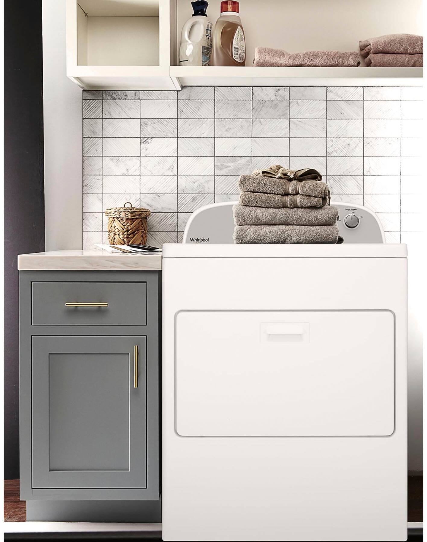 Alt View 19. Whirlpool - 7 Cu. Ft. Electric Dryer with AutoDry Drying System - White.