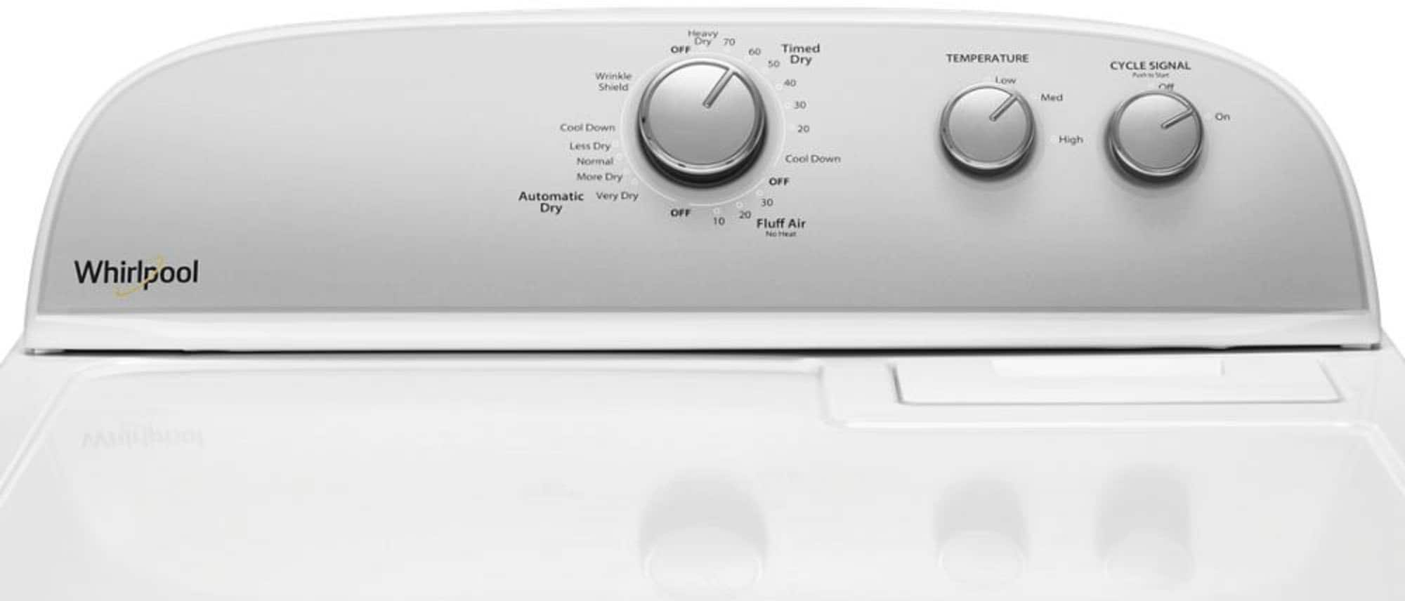 Alt View 2. Whirlpool - 7 Cu. Ft. Gas Dryer with AutoDry Drying System - White.