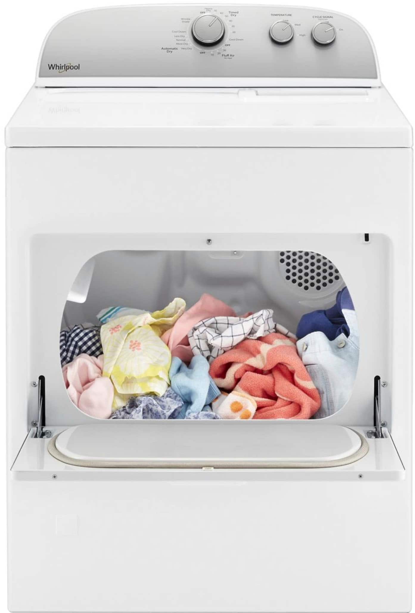 Alt View 3. Whirlpool - 7 Cu. Ft. Gas Dryer with AutoDry Drying System - White.