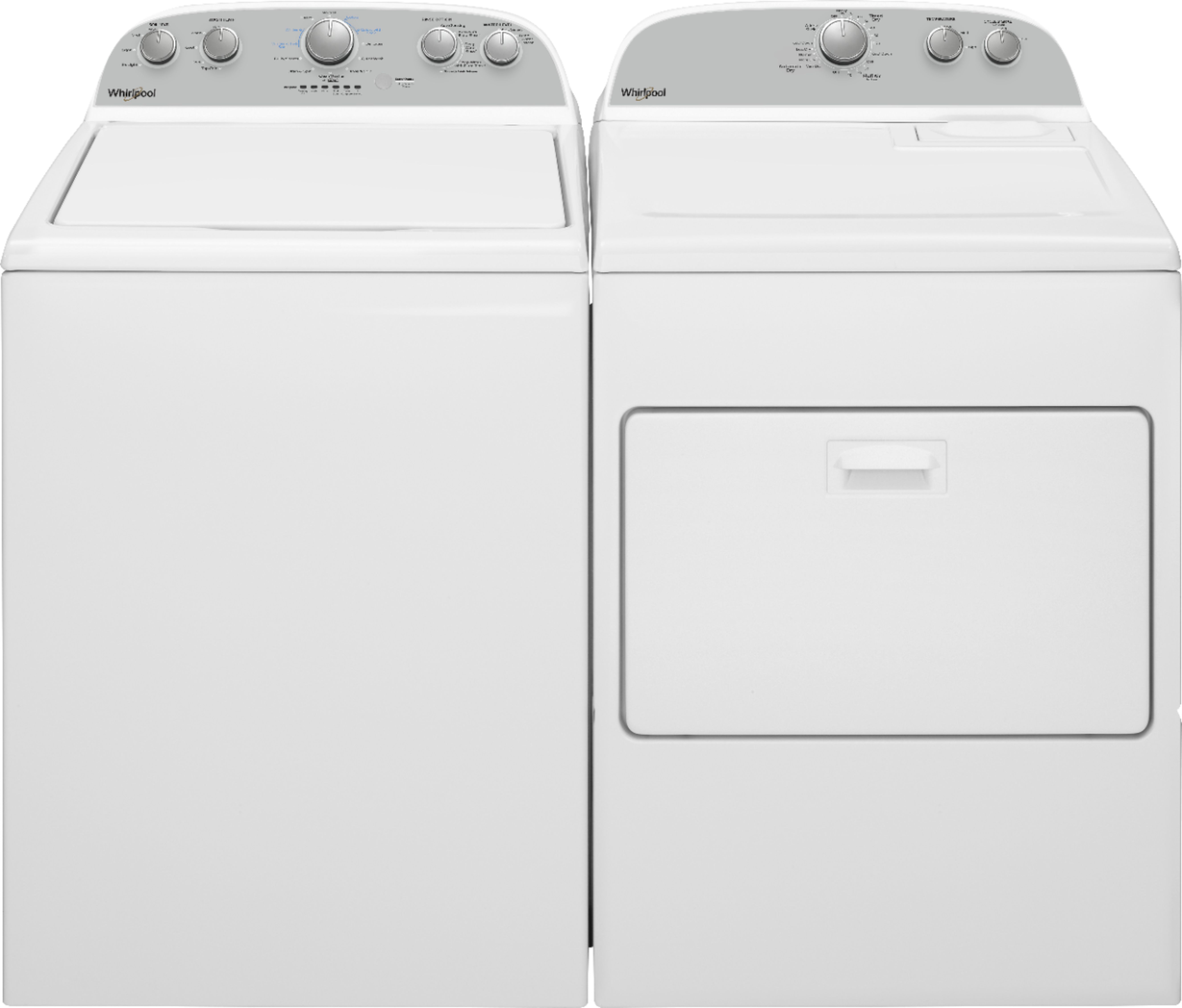 Left View: Whirlpool - 7.4 Cu. Ft. Electric Dryer with Space Saving Design - White
