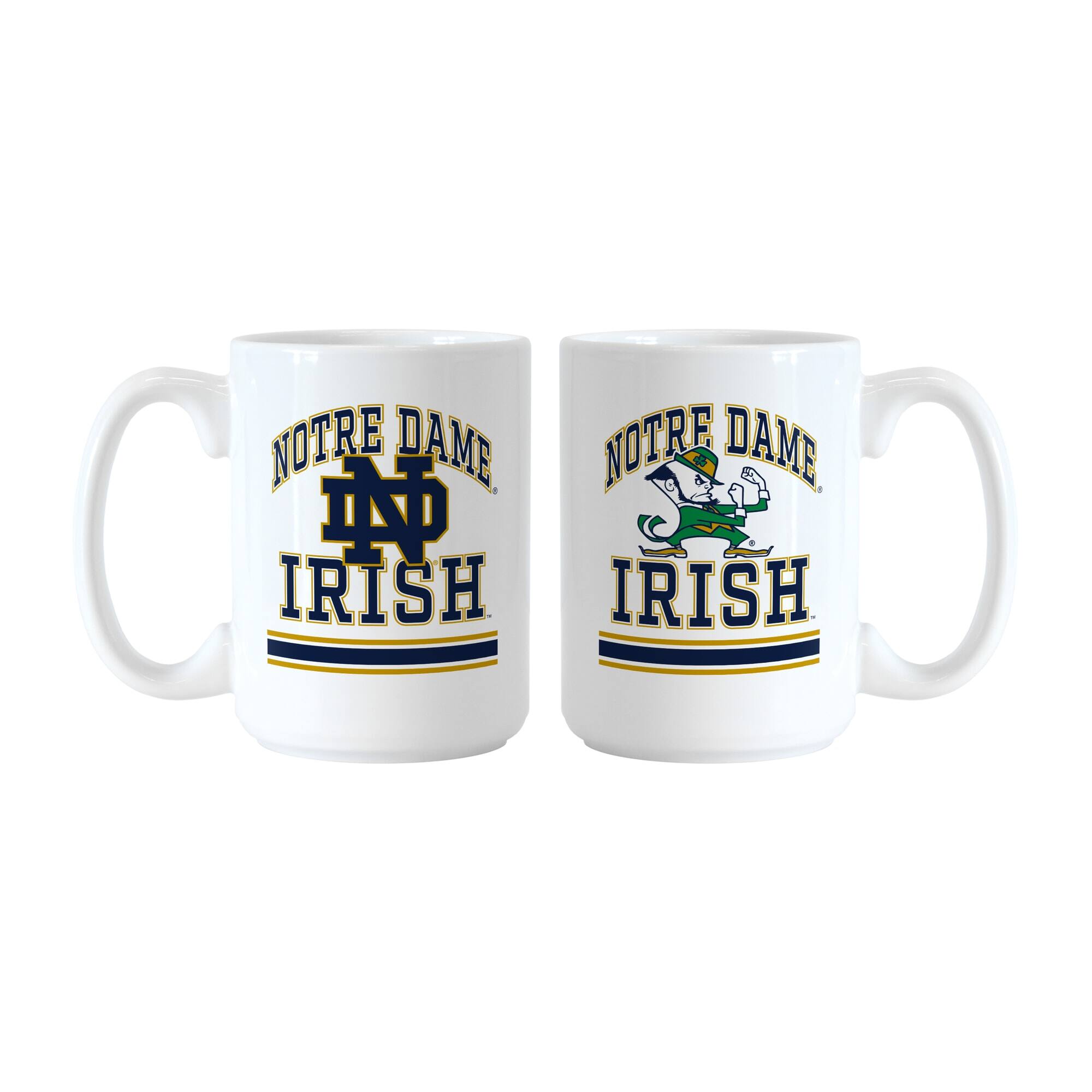 Notre Dame Fighting Irish 15oz. Current & Throwback Mug Set