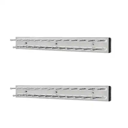 Front. Rev-A-Shelf - Rev-A-Shelf TRC-14CR 14-Inch Side Mount Extending Tie Rack, Chrome (2 Pack) - Chrome.