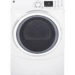GE - 7.5 Cu. Ft. 13-Cycle Gas Dryer with Steam - White On White - Front_Standard