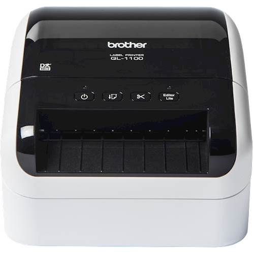 grå Regeneration Sprængstoffer Brother QL-1100 Wide Format, Postage and Barcode Professional Label Printer  White/Black QL-1100 - Best Buy