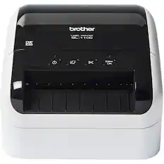 Front. Brother - QL-1100 Wide Format, Postage and Barcode Professional Label Printer - White/Black.