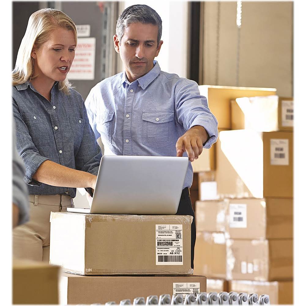 Alt View 16. Brother - QL-1100 Wide Format, Postage and Barcode Professional Label Printer - White/Black.