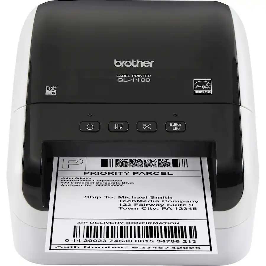 Brother QL 1100 Wide Format, Postage and Barcode Professional Label ...