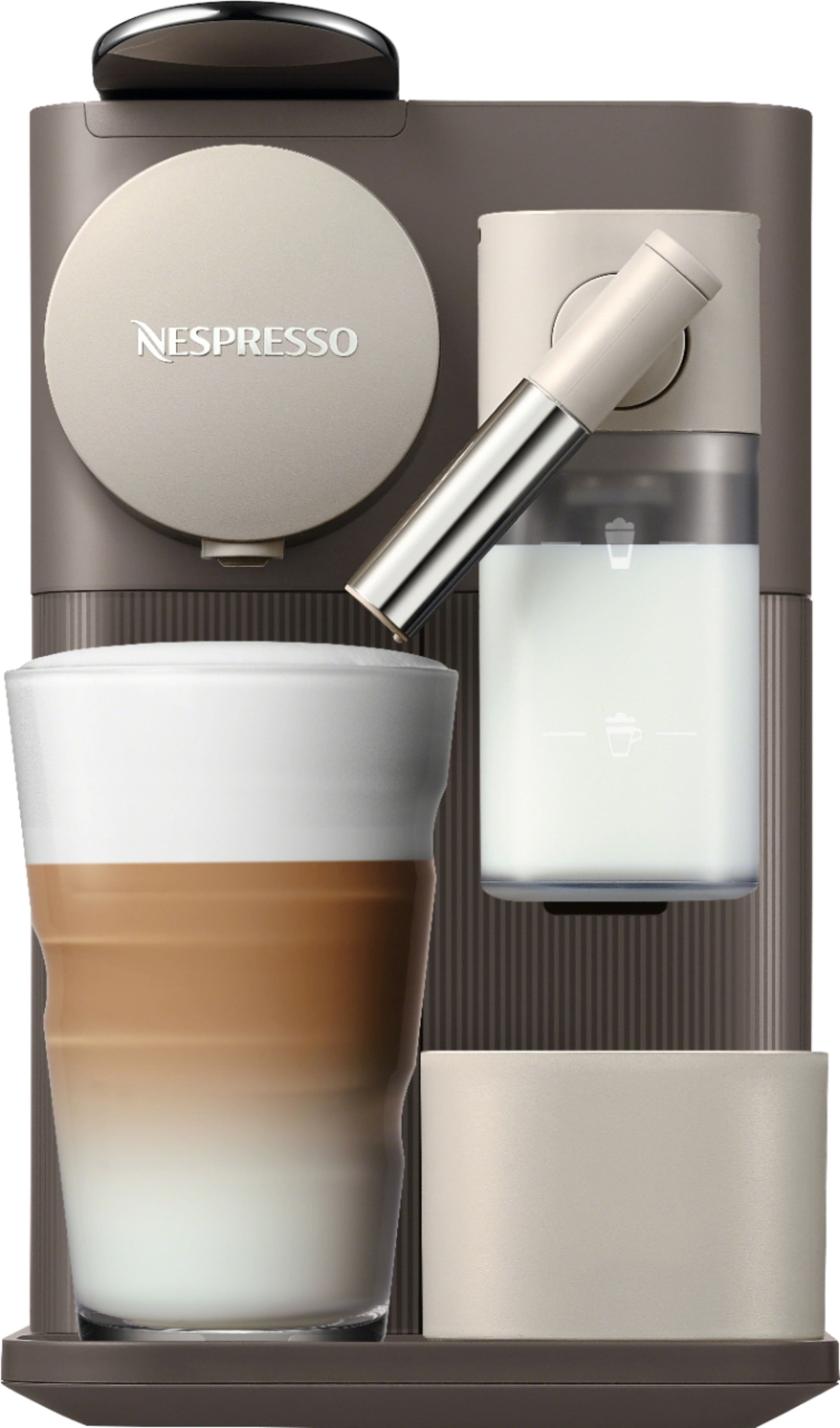 Front. Nespresso - Lattissima One Espresso Machine by DeLonghi - Warm Slate.
