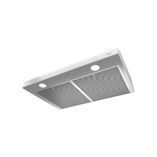 Alt View 12. Broan - Glacier 30" Convertible Range Hood - White.