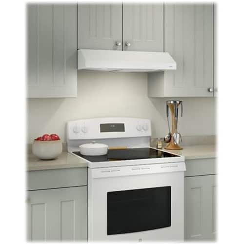 Alt View 13. Broan - Glacier 30" Convertible Range Hood - White.