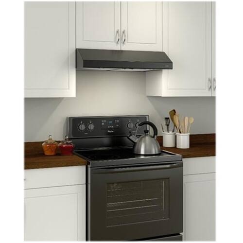 Alt View 13. Broan - Glacier 24" Convertible Range Hood - Black.