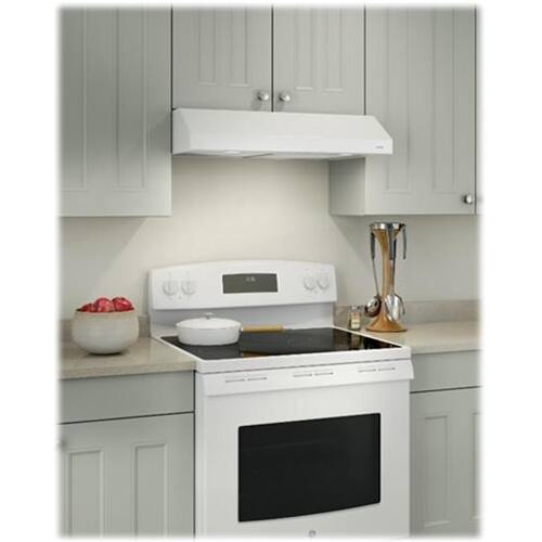 Alt View 13. Broan - Glacier 24" Convertible Range Hood - White.