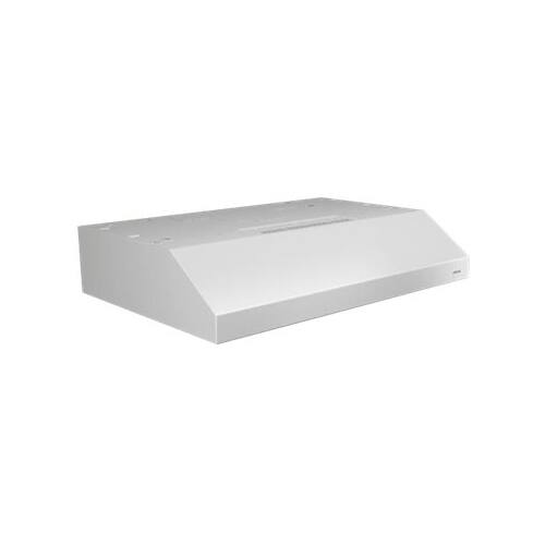Left. Broan - Glacier 24" Convertible Range Hood - White.