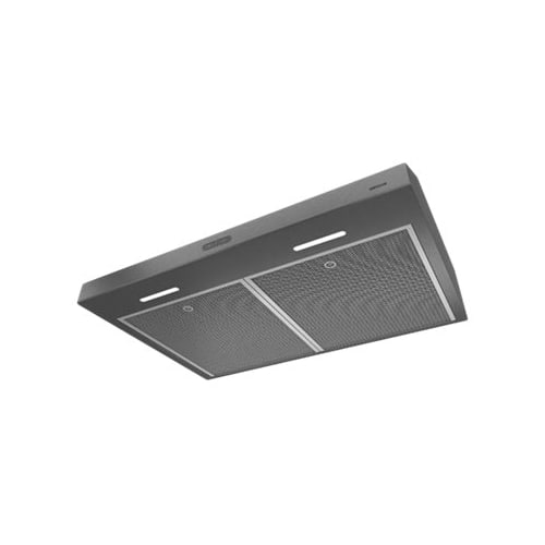 Broan Glacier - 30 inches - Convertible - Under cabinet Range Hood - Black Stainless Steel - Front_Zoom