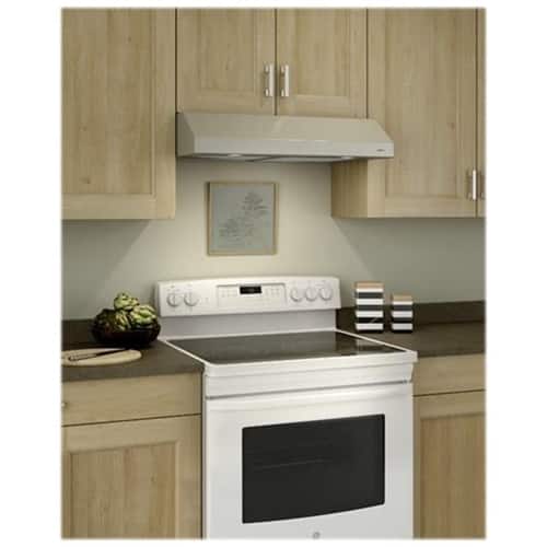 Alt View 13. Broan - Glacier 30" Convertible Range Hood - Stainless Steel.