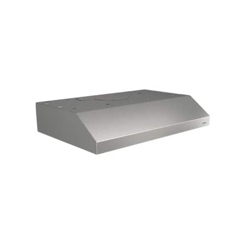 Left. Broan - Glacier 30" Convertible Range Hood - Stainless Steel.