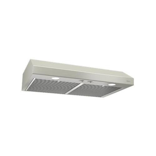 Left. Broan - Glacier 36" Convertible Range Hood - Bisque.