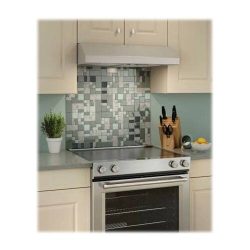 Alt View 12. Broan - Glacier 30" Convertible Range Hood - Stainless Steel.