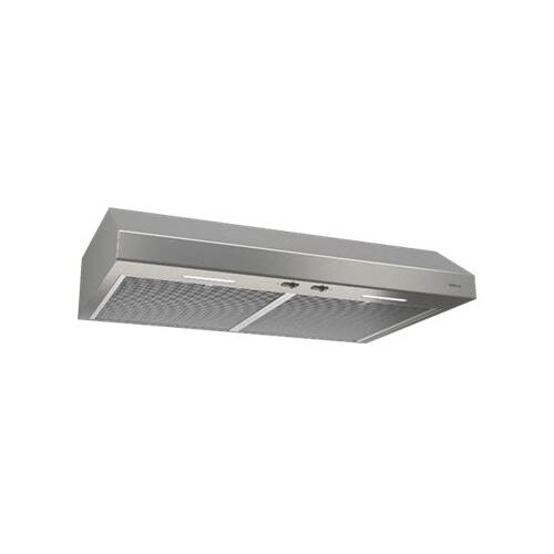 Left. Broan - Glacier 30" Convertible Range Hood - Stainless Steel.